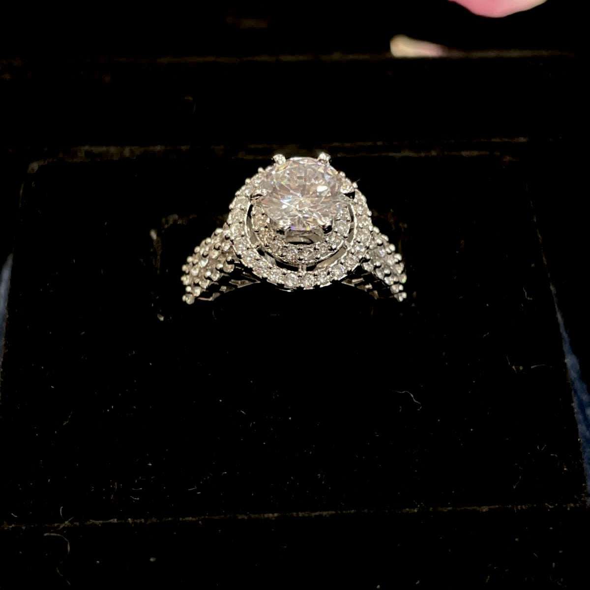 Vs Sterling Silver Cocktail Ring 019